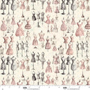 Buttons and Keepsakes 5357-12 Pink and Ecru Mannequins by Frank Garcia for Blank Quilting Corp.