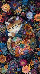 Calico Cat Panel PANEL-CD4112 BLACK Calico Cat Panel by Timeless Treasures