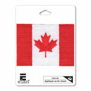 Canadian Flag Embroidered Patch- Large shown with packaging