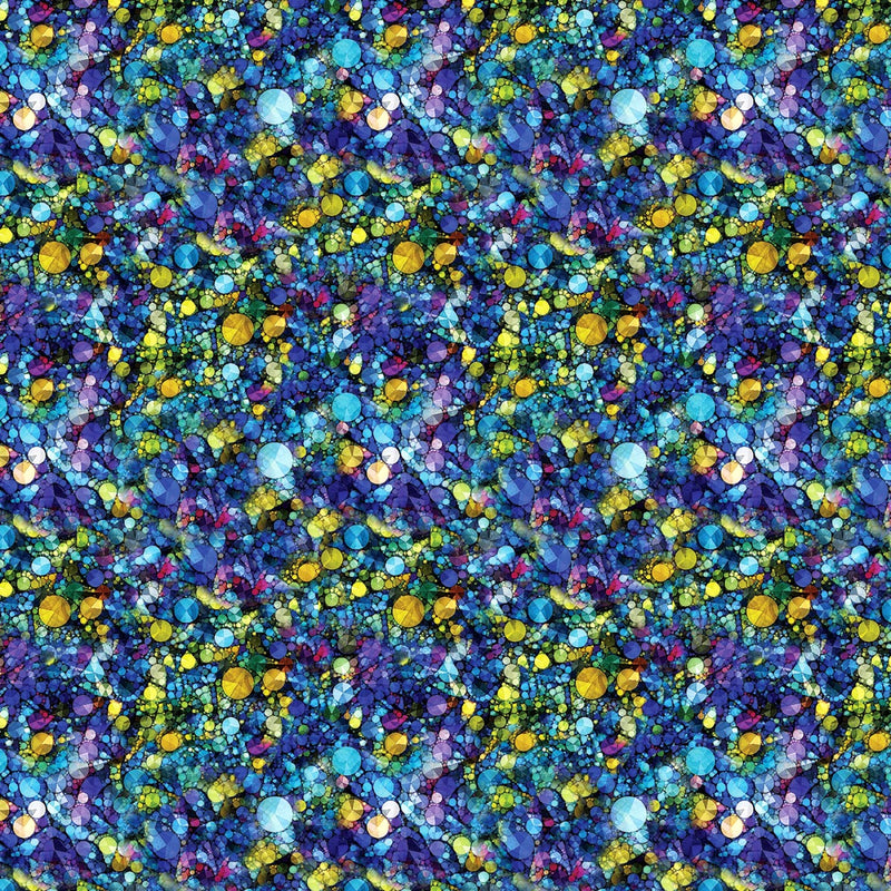Cat Artistry 16738-53 Sparkle Blue/Multi by Peggy Collins for Benartex