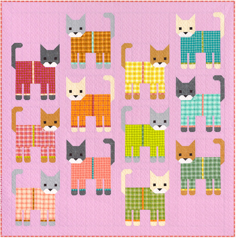 Cats in Pajamas Quilt Kit KITP-2217-21 by Robert Kaufman
