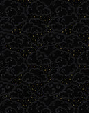 Celestial A758.3 Celestial clouds on black with gold metallic by Lewis & Irene