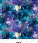 Celestial Skies 16623P-55 Light Show Sky Blue/Purple by Skyline Studio for Benartex