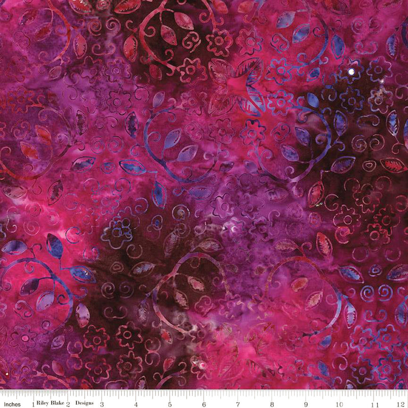 Chalk & Charcoal Batik BT23071-202 Mulberry Jam by Riley Blake Designs