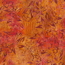 Changing Seasons Batik 83071-59 Wild Orange Floral Branches by Banyan Batiks Studio for Northcott