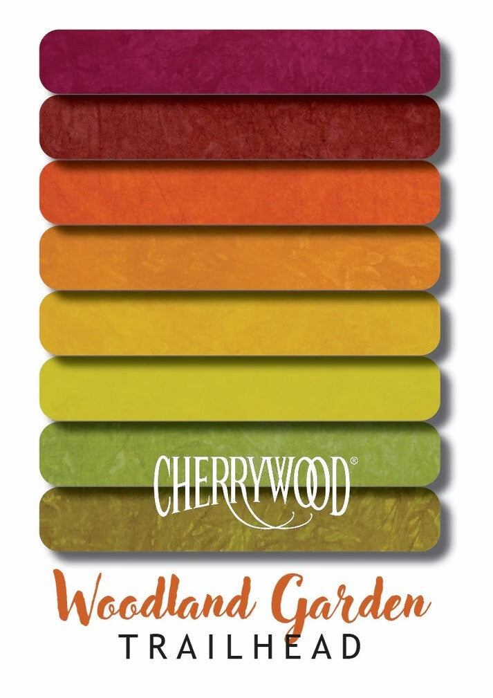 Cherrywood Hand Dyed Fabric 8-Step Fat Quarter Bundle Trailhead.