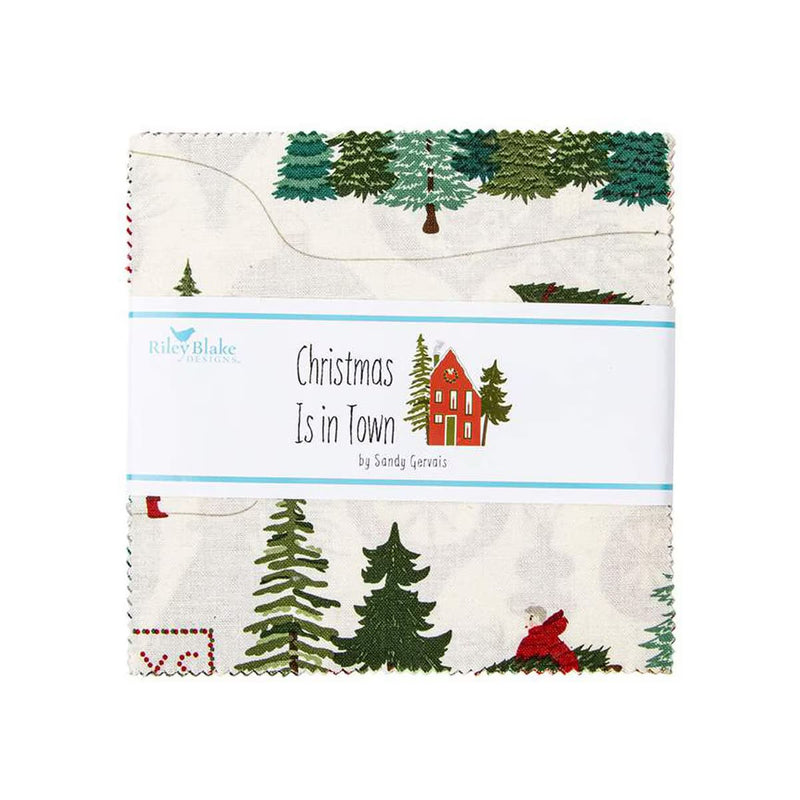 Christmas Is in Town 5" Stacker 5-14740-42 by Sandy Gervais for Riley Blake Designs