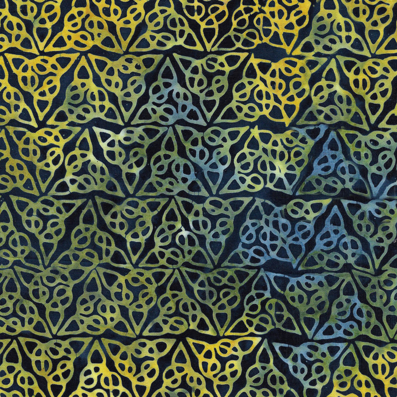 Citron Breeze Batik 112303595 Celtic Triangle Blue Midnight Blue by Island Batik