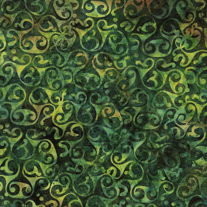 Citron Breeze Batik 112304650 Celtic Circle Green Gecko by Island Batik