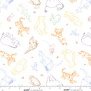 Classic Winnie Flannel 9636F-47 Multi Character Drawings by W.A. Dodge for Studio e Fabrics