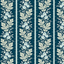 Cocoa Blue A-728-B Indigo Magnolia by Edyta Sitar for Andover