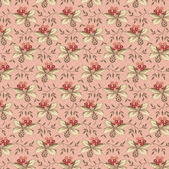 Cocoa Pink A-603-E Rose Thistle by Edyta Sitar for Andover Fabrics