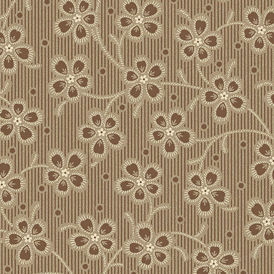 Cocoa Pink A-606-N Walnut Columbine by Edyta Sitar for Andover Fabrics