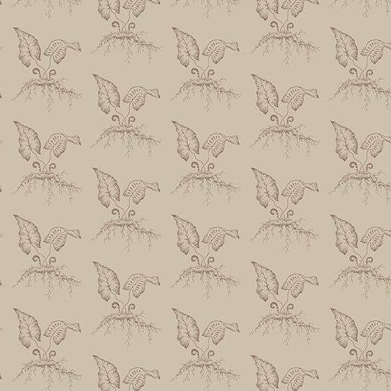 Cocoa Pink A-609-N Umber Fiddleheads by Edyta Sitar for Andover Fabrics