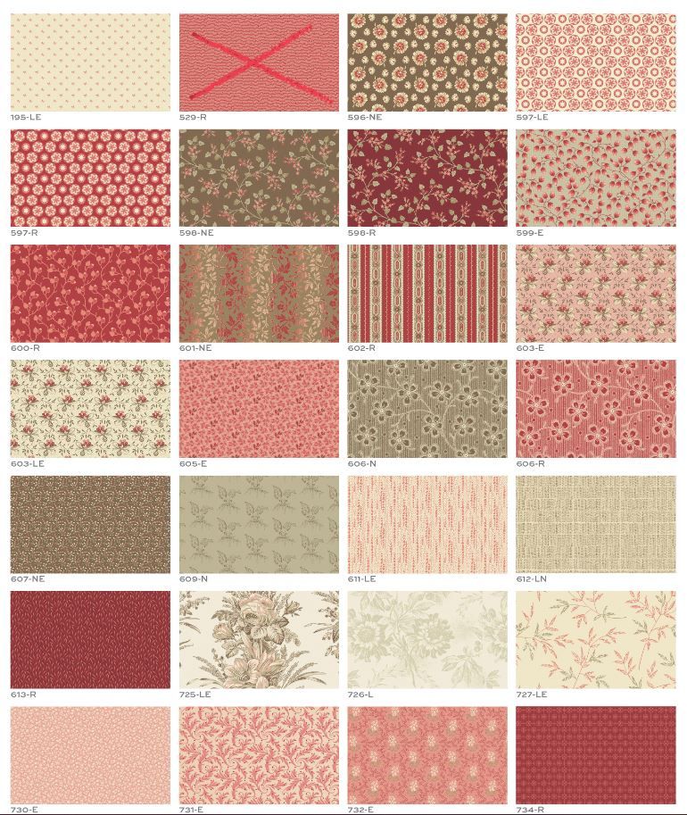 Cocoa Pink fabric collection sheet