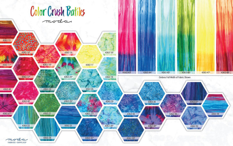 Color Crush Batiks Layer Cake 4363LC by Moda