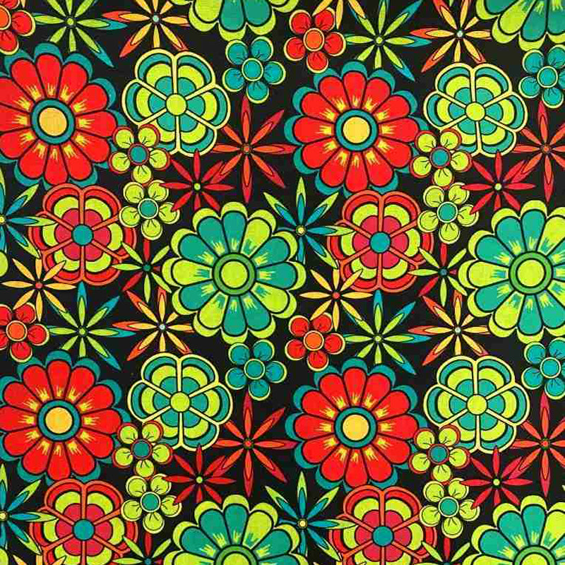 Color Me Chameleon 27491-J Black Flowers by Desiree's Designs for QT Fabrics