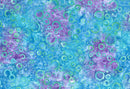 Color Splash Batik 1400 22174 674 Blue/Purple Floating Circles by Wilmington Prints