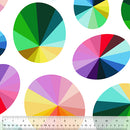 Color Wheels 108" 53583DW-1DES White by Annabel Wrigley for Windham Fabrics