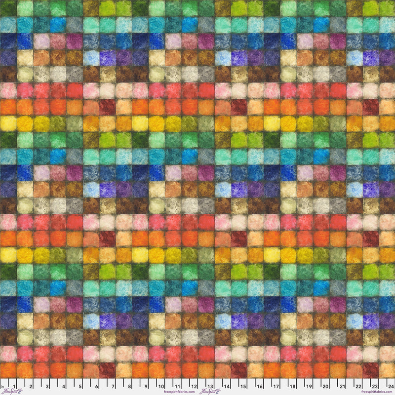 Colorblock PWTH180.MULTI Colorblock Tiled by Tim Holtz for FreeSpirit
