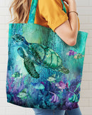 Coral Reef Canvas Bag Panel C28885-66 Bag Panel Turq Multi by Deborah Edwards and Melanie Samra for Northcott