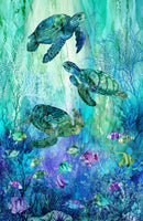 Coral Reef Panel DP28875-66 Panel Turq Multi by Deborah Edwards and Melanie Samra for Northcott