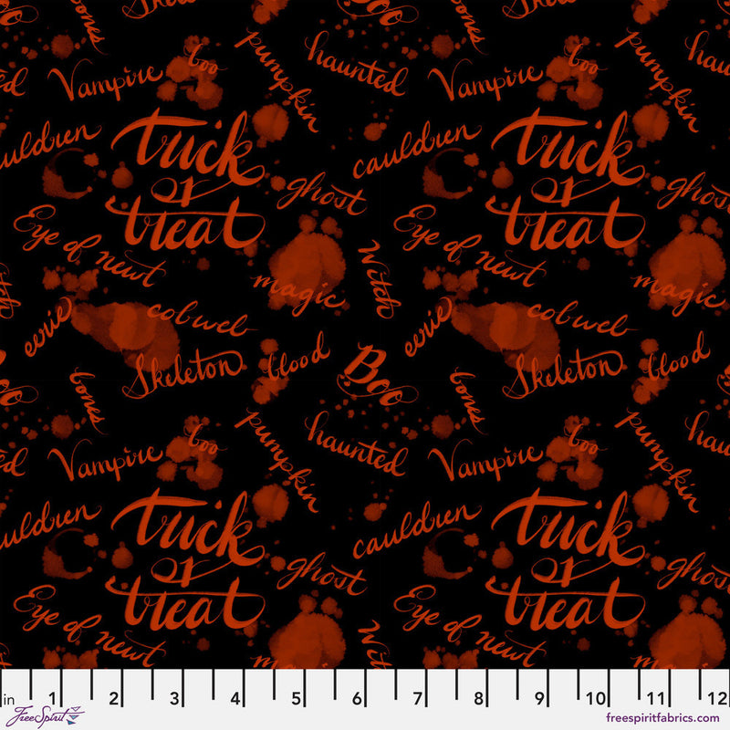 Costumes & Cobwebs PWRH124.BLACK Ink Blot by Club Hauer for FreeSpirit