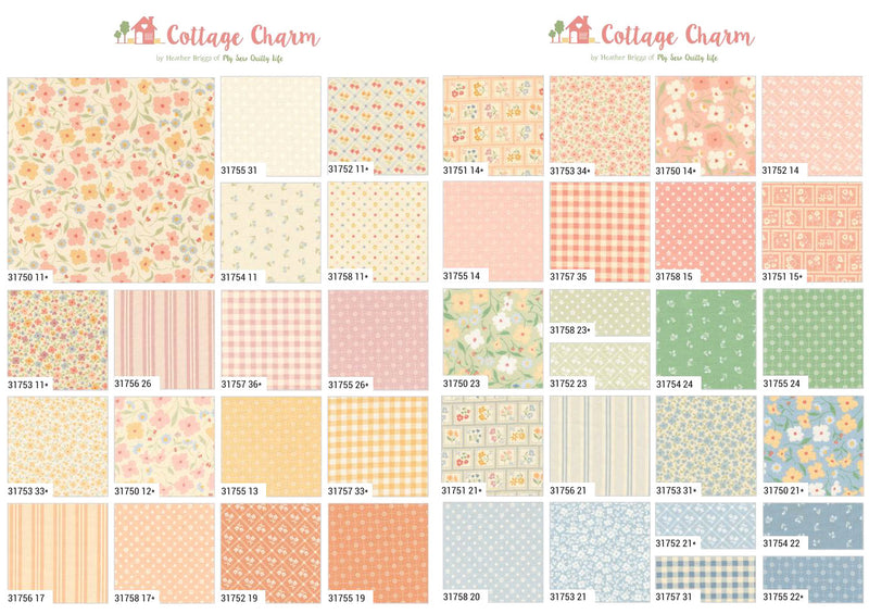 Cottage Charm Fat Quarter Bundle 31750AB by My Sew Quilty Life for Moda