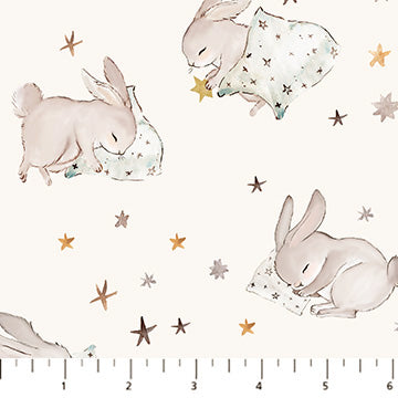 Cotton-Tale 90948-11 Nap Time Cream by Bernadett Urbanovics for FIGO Fabrics