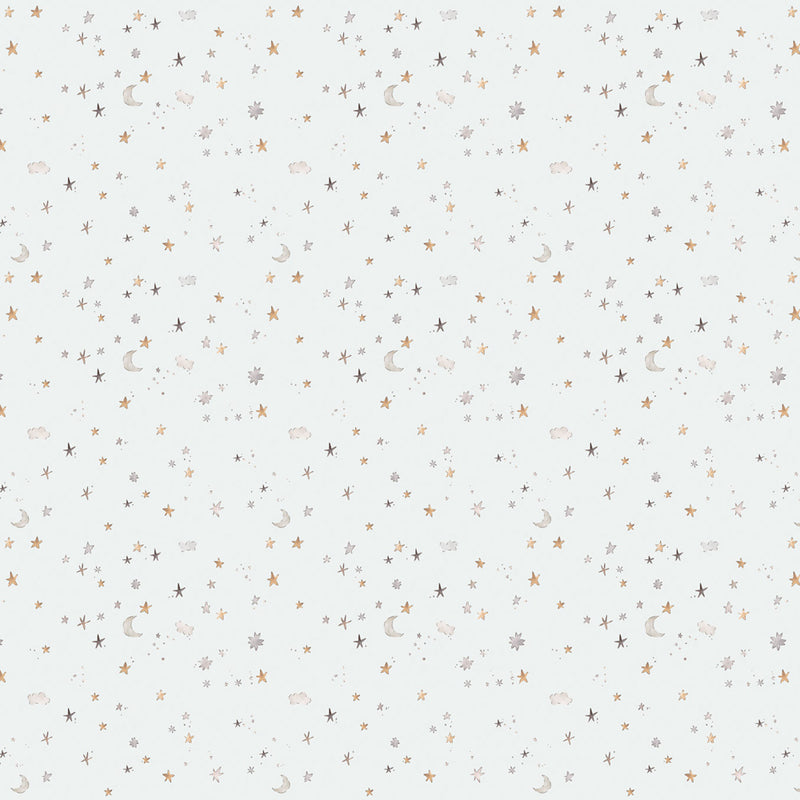 Cotton-Tale 90955-90 Stars Gray by Bernadett Urbanovics for FIGO Fabrics