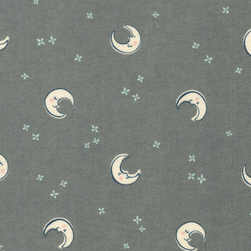 Cozy Cotton Flannel - Over the Moon SRKF-21892-304 Shadow by Studio RK for Robert Kaufman Fabrics