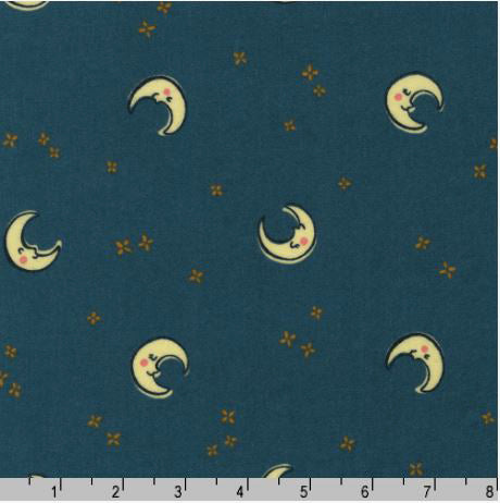 Cozy Cotton Flannel - Over the Moon SRKF-21892-77 Blueberry by Studio RK for Robert Kaufman Fabrics