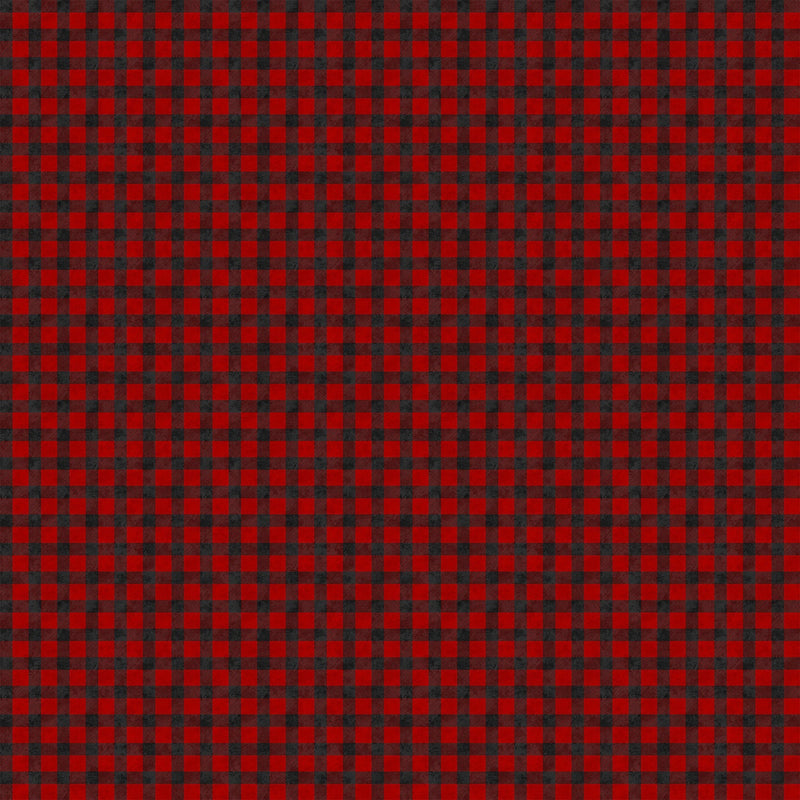 Cozy Up Flannel F25279-24 Red Black Buffalo Check Large by Deborah Edwards for Northcott