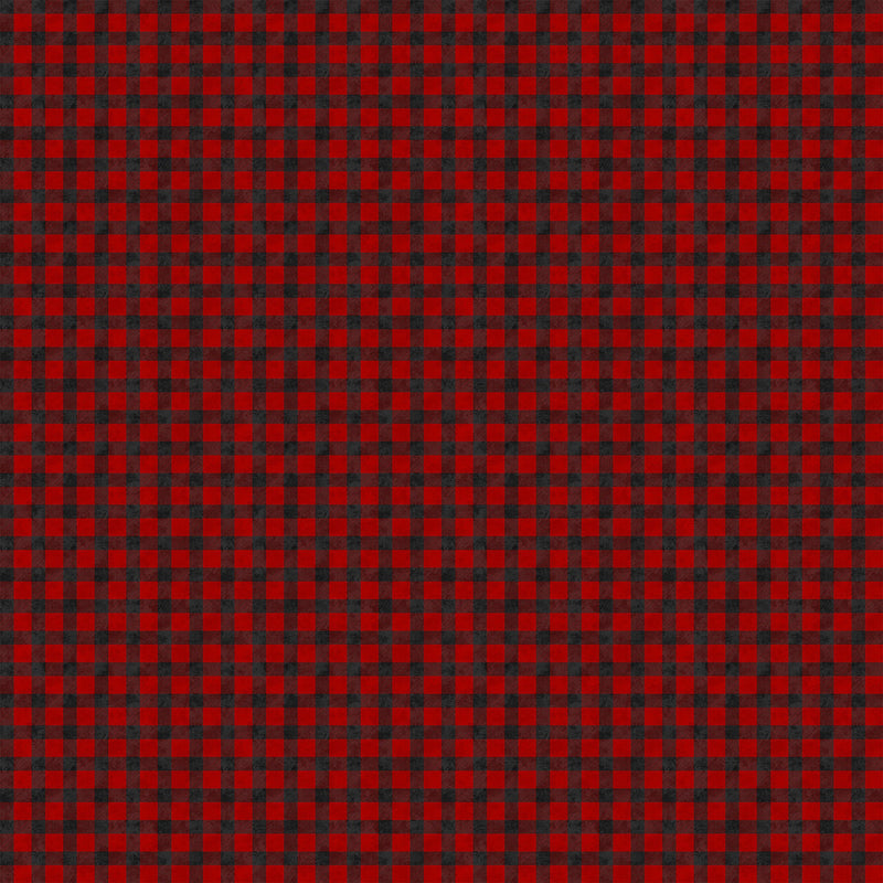 Cozy Up Flannel F25279-24 Red Black Buffalo Check Large by Deborah Edwards for Northcott