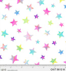 Crazy Kitties CKIT 5610 W Tossed Stars by Jeremiah Ketner for P&B Textiles