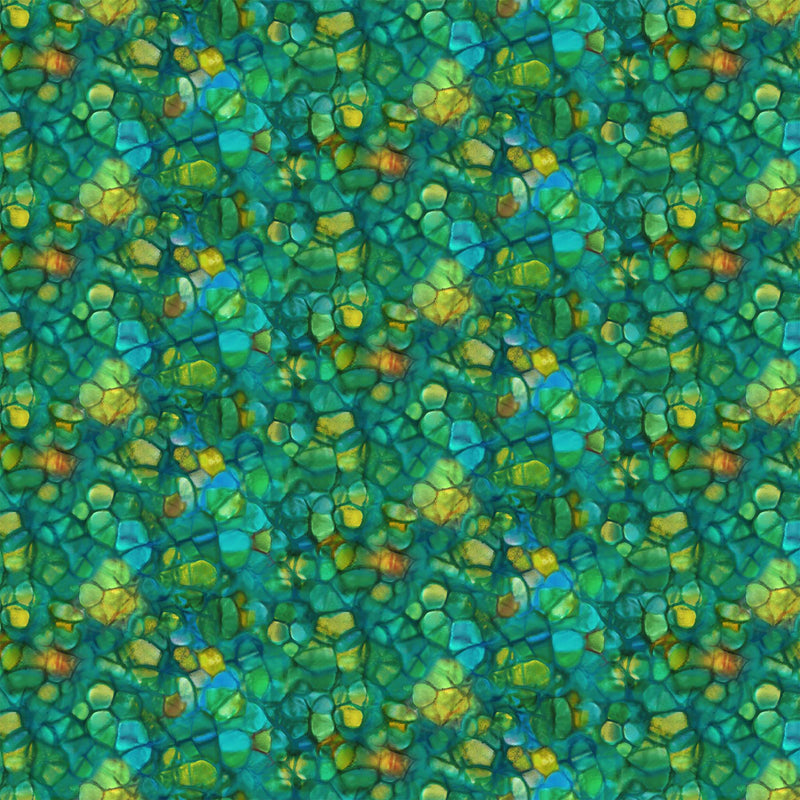 Creation DP25023-74 Dark Green Multi Bubble Texture by Tara Turner for Northcott