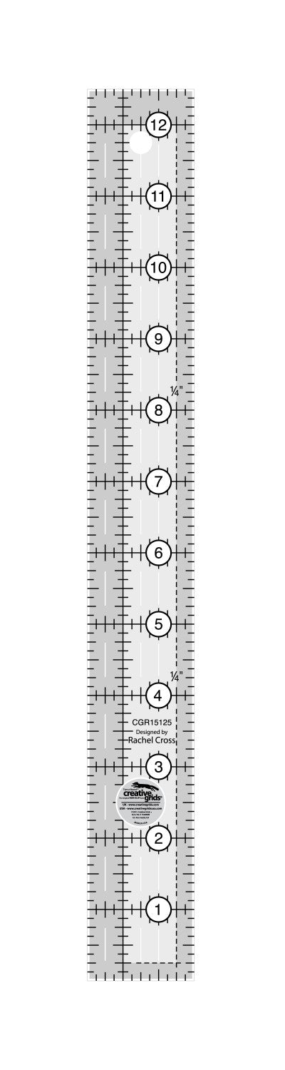 Creative Grids 1 1/2 Inch X 12 1/2 Inch Ruler CGR15125