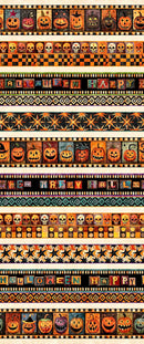Creepin' It Real 30386-X Multi Halloween Stripe by Morris Creative Group for QT Fabrics