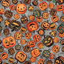 Creepin' It Real 30387-K Grey Pumpkin Toss by Morris Creative Group for QT Fabrics