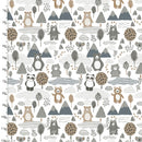 Cuddle Cubs Flannel 22189-WHT-FLN-D Cub-Panions by Josh Rey for 3 Wishes Fabric