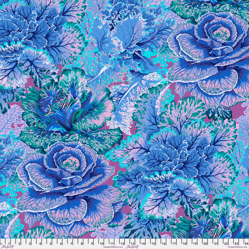 Curly Kale PWPJ120.BLUE by Philip Jacobs for the Kaffe Fassett Collective for Free Spirit