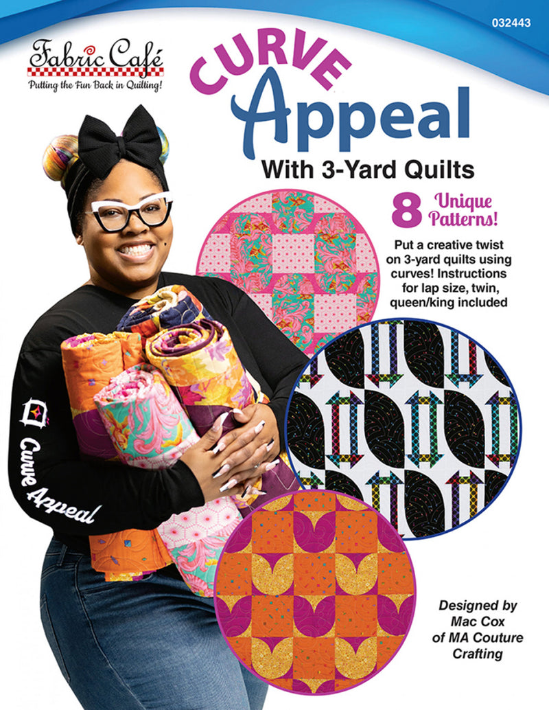 Curve Appeal with 3-Yard Quilts Book Mac Cox Fabric Cafe FC032443