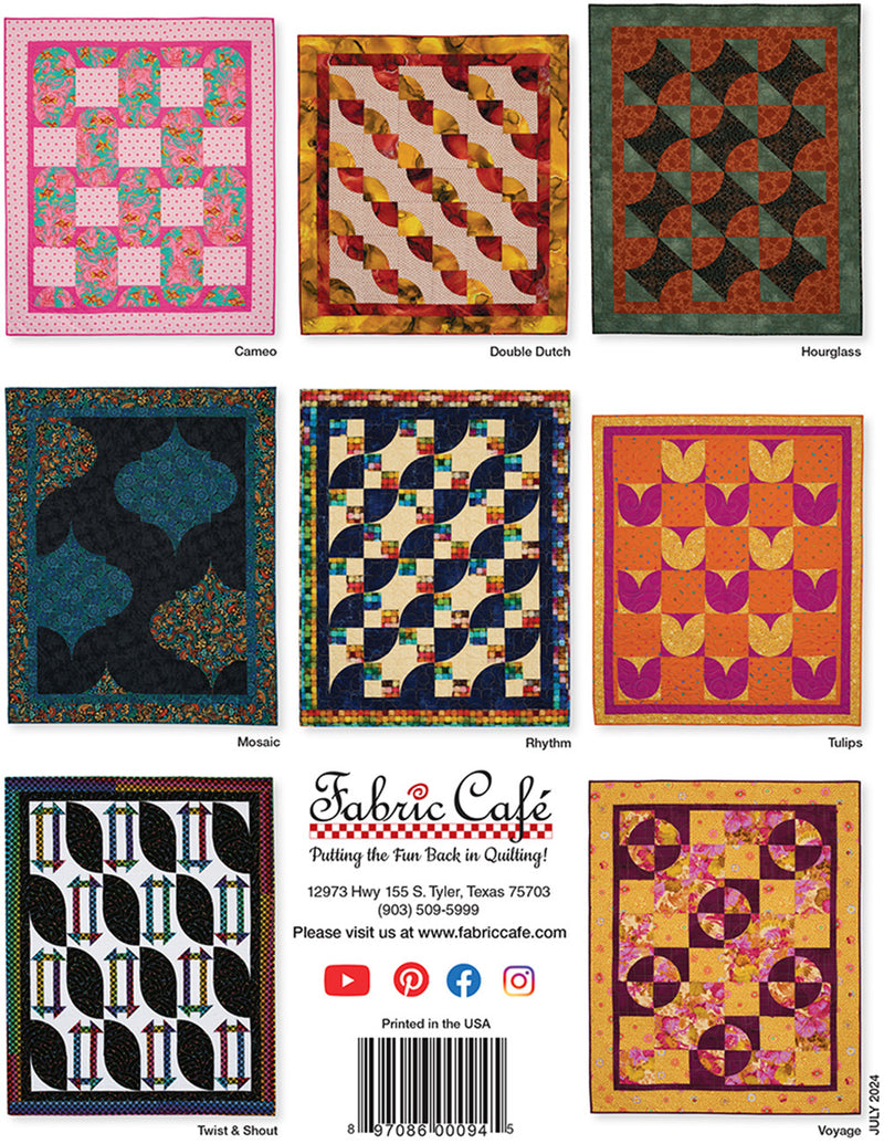 Curve Appeal with 3-Yard Quilts Book Mac Cox Fabric Cafe Back Cover FC032443