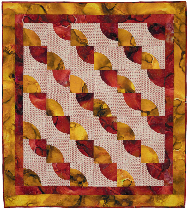 Curve Appeal with 3-Yard Quilts Book Mac Cox Fabric Cafe Close Up Picture FC032443