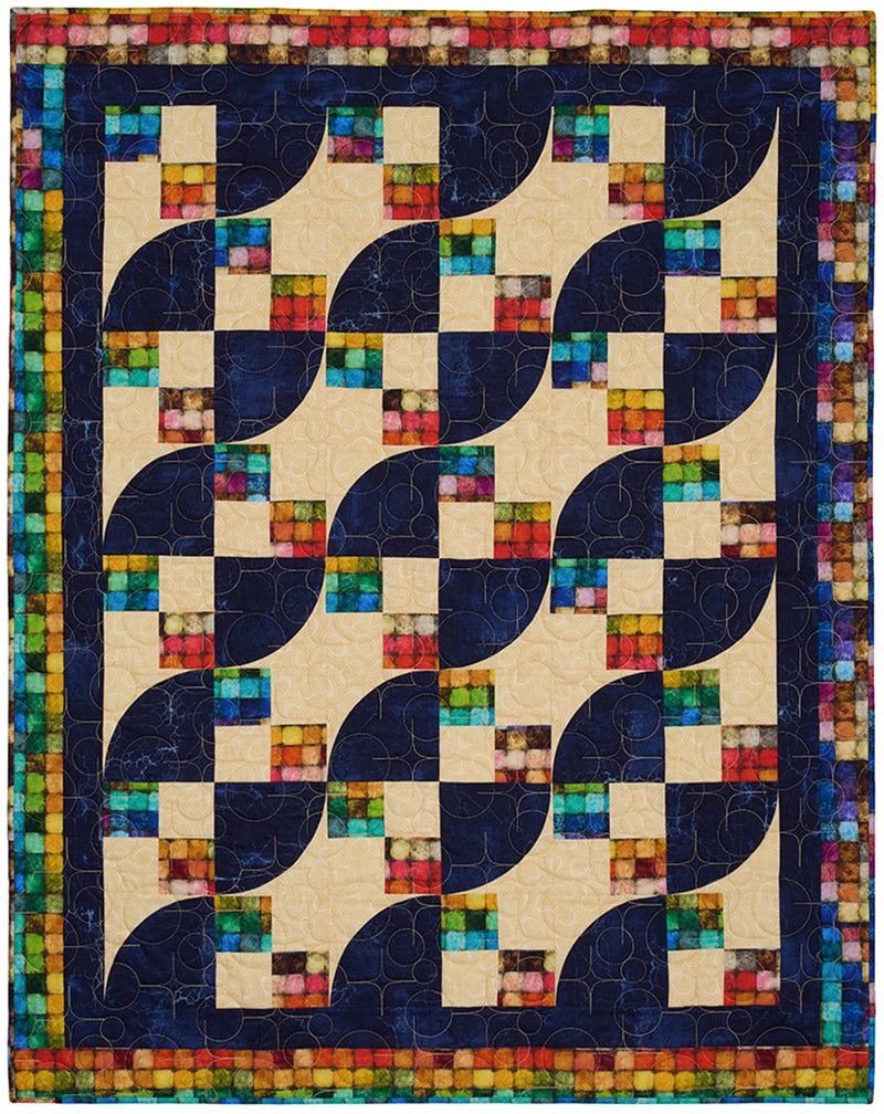 Curve Appeal with 3-Yard Quilts Book Mac Cox Fabric Cafe Close Up Picture FC032443