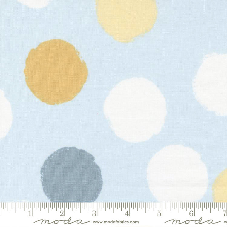 D is for Dream Flannel 25128-14F Blue by Paper + Cloth for Moda