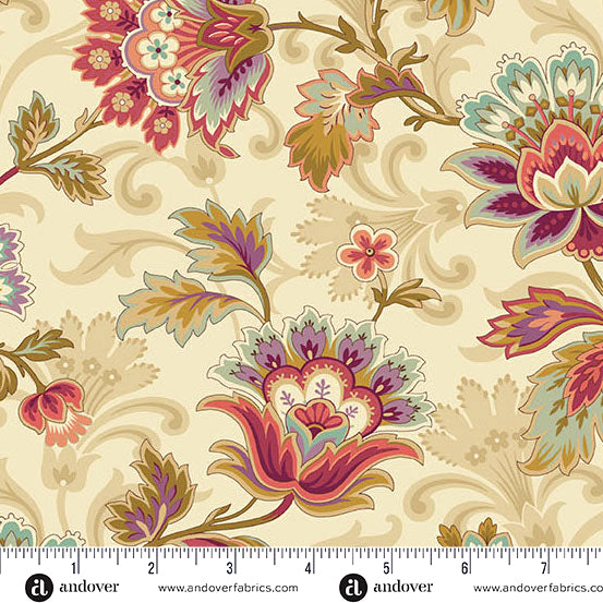 Dahlia 108" AW-1389-L Dawn Canterbury by Edyta Sitar for Andover Fabrics