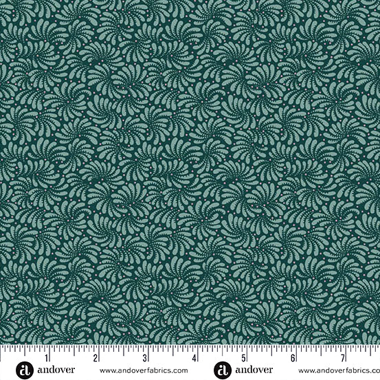 Dahlia A-1378-T Indigo Sagebrush by Edyta Sitar for Andover Fabrics