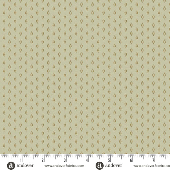 Dahlia A-1387-V Eucalyptus Hollyhock by Edyta Sitar for Andover Fabrics