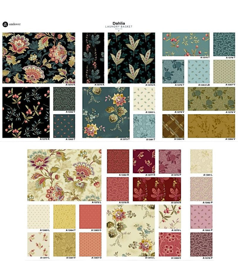 dahlia collection from andover fabric